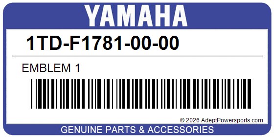 Yamaha 1TD-F1781-00-00 Emblem 1