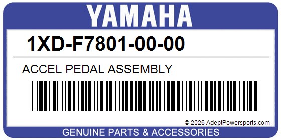 Yamaha 1XD-F7801-00-00 Accel Pedal Assembly