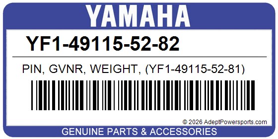 Yamaha YF1-49115-52-82 Pin, Gvnr, Weight, (Yf1-49115-52-81)