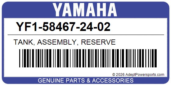 Yamaha YF1-58467-24-02 Tank, Assembly, Reserve