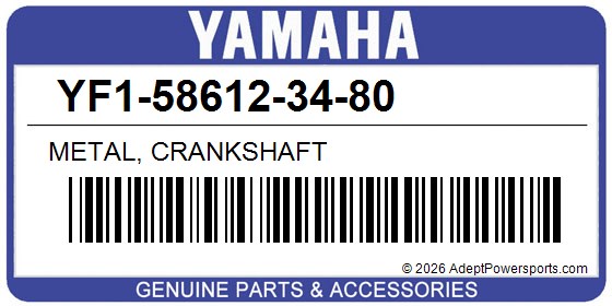 Yamaha YF1-58612-34-80 Metal, Crankshaft
