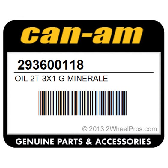 Can-Am 293600118 Oil 2T 3X1 G Minerale