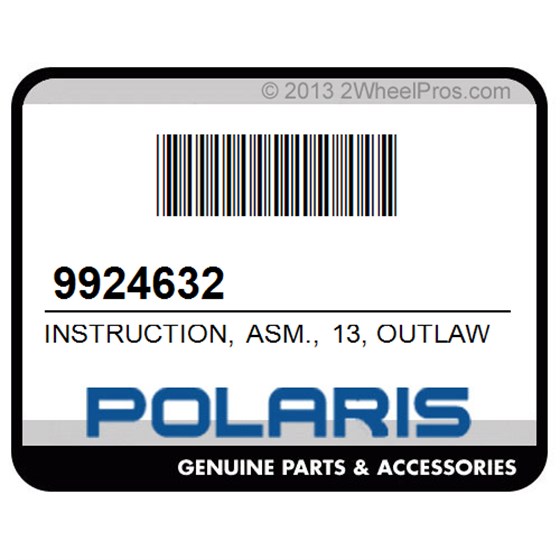 Polaris 9924632 Instruction, Asm., 13, Outlaw, 90