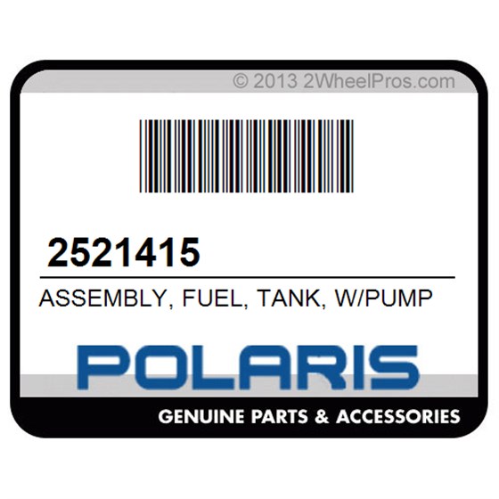 Polaris 2521415 Assembly, Fuel, Tank, W/Pump