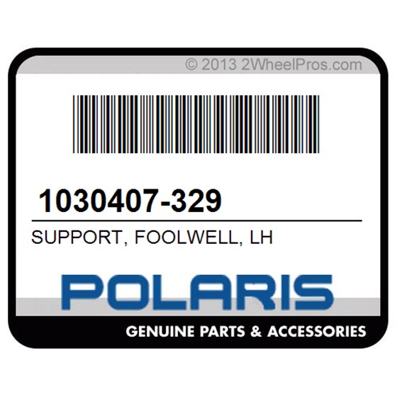 Polaris 1030407-329 Support, Foolwell, Lh