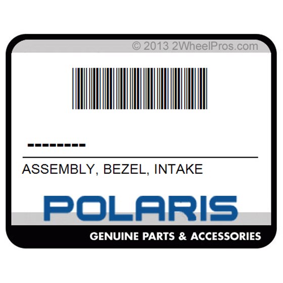 Polaris -------- Assembly, Bezel, Intake