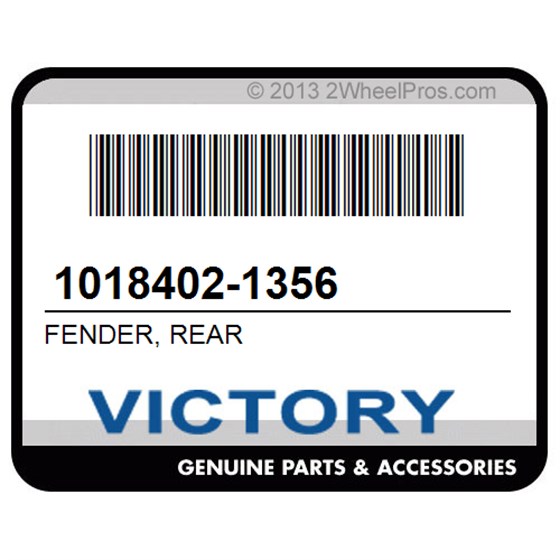 Victory 1018402-1356 Fender, Rear