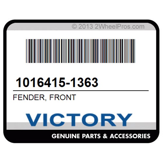Victory 1016415-1363 Fender, Front