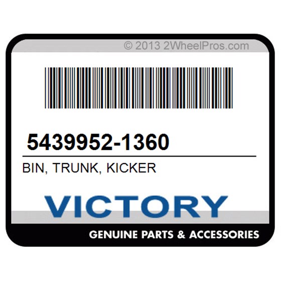 Victory 5439952-1360 Bin, Trunk, Kicker