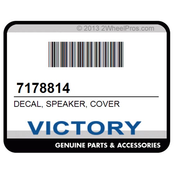 Victory 7178814 Decal, Speaker, Cover