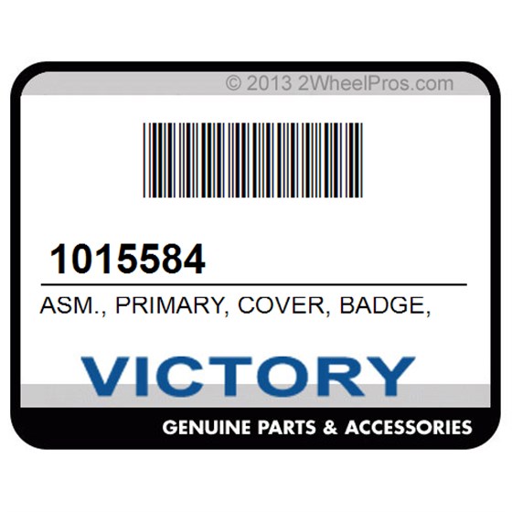 Victory 1015584 Asm., Primary, Cover, Badge, Red, Letter, [15Th, Anniv.]
