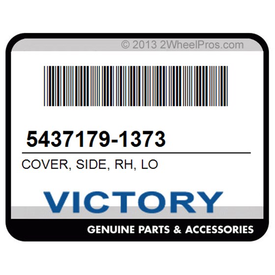 Victory 5437179-1373 Cover, Side, Rh, Lo