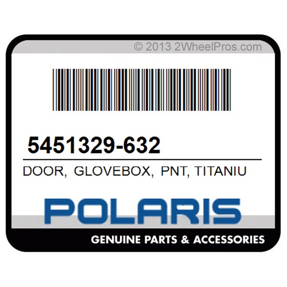 Polaris 5451329-632 Door, Glovebox, Pnt, Titanium