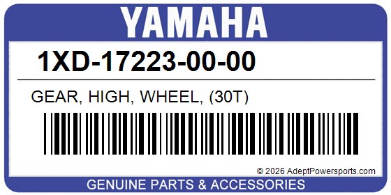 Yamaha 1XD-17223-00-00 Gear, High, Wheel, (30T)