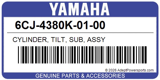 Yamaha 6CJ-4380K-01-00 Cylinder, Tilt, Sub, Assy