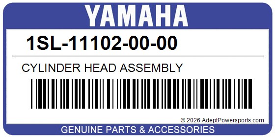 Yamaha 1SL-11102-00-00 Cylinder Head Assembly