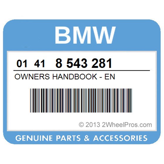 BMW 01418543281 Owners Handbook - En