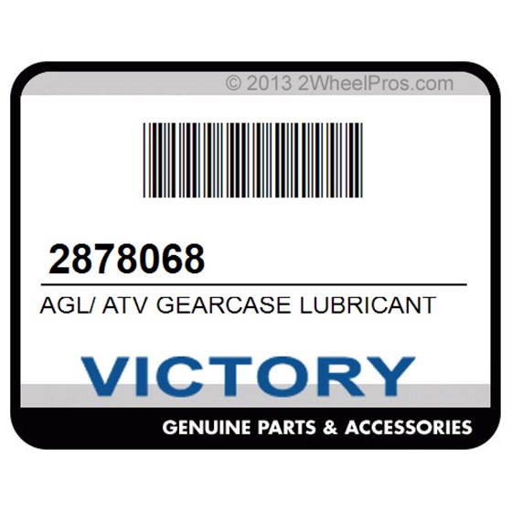 Victory 2878068 Agl/ Atv Gearcase Lubricant Qts