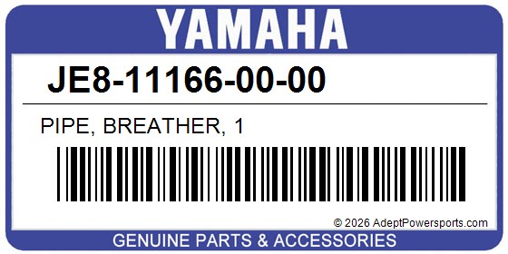 Yamaha JE8-11166-00-00 Pipe, Breather, 1