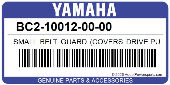 Yamaha BC2-10012-00-00 Small Belt Guard (Covers Drive Pulley)