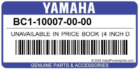 Yamaha BC1-10007-00-00 Unavailable In Price Book (4 Inch Driven)