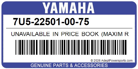Yamaha 7U5-22501-00-75 Unavailable In Price Book (Maxim Red)