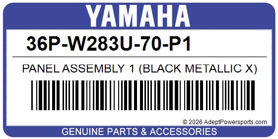 Yamaha 36P-W283U-70-P1 Panel Assembly 1 (Black Metallic X)
