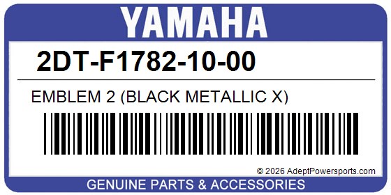 Yamaha 2DT-F1782-10-00 Emblem 2 (Black Metallic X)