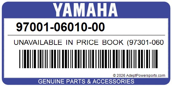 Yamaha 97001-06010-00 Unavailable In Price Book (97301-06010)