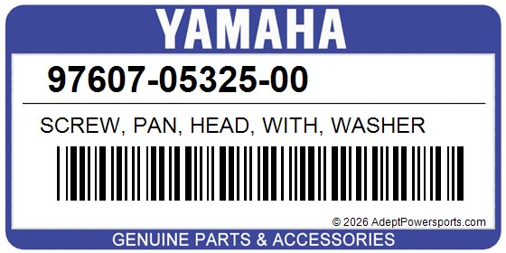 Yamaha 97607-05325-00 Screw, Pan, Head, With, Washer