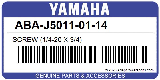 Yamaha ABA-J5011-01-14 Screw (1/4-20 X 3/4)