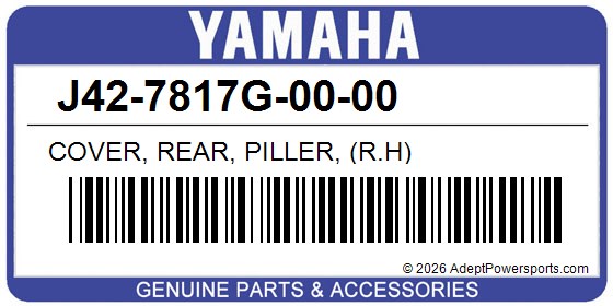 Yamaha J42-7817G-00-00 Cover, Rear, Piller, (R.H)