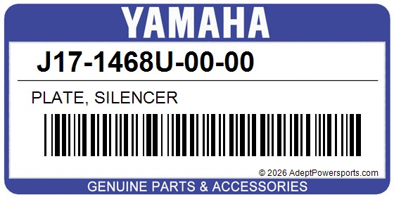 Yamaha J17-1468U-00-00 Plate, Silencer