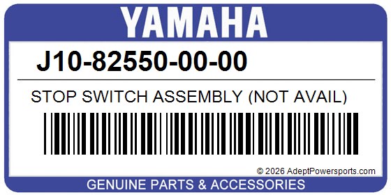 Yamaha J10-82550-00-00 Stop Switch Assembly (Not Avail)