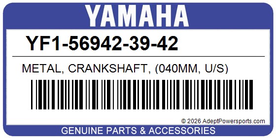Yamaha YF1-56942-39-42 Metal, Crankshaft, (040Mm, U/S)