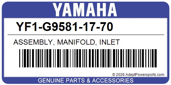 Yamaha YF1-G9581-17-70 Assembly, Manifold, Inlet