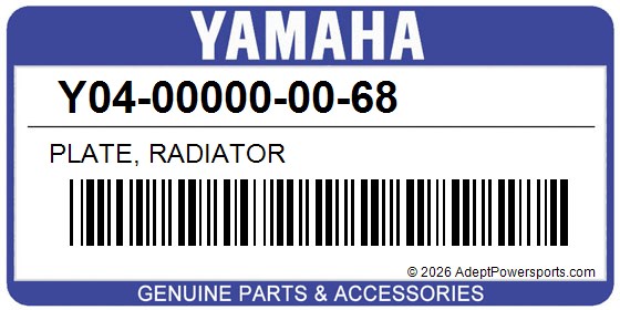 Yamaha Y04-00000-00-68 Plate, Radiator