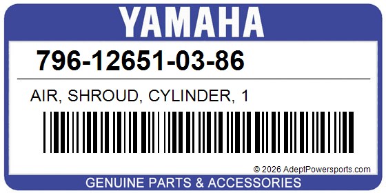 Yamaha 796-12651-03-86 Air, Shroud, Cylinder, 1