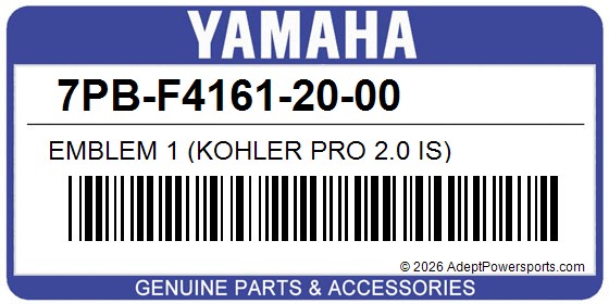 Yamaha 7PB-F4161-20-00 Emblem 1 (Kohler Pro 2.0 Is)
