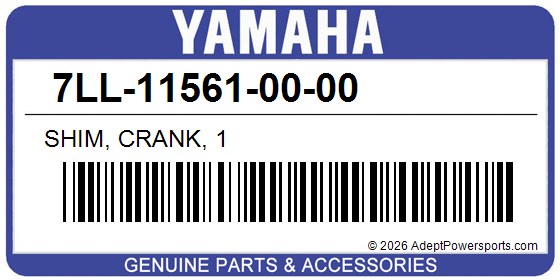 Yamaha 7LL-11561-00-00 Shim, Crank, 1