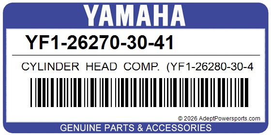 Yamaha YF1-26270-30-41 Cylinder Head Comp. (Yf1-26280-30-40)
