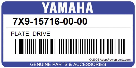Yamaha 7X9-15716-00-00 Plate, Drive