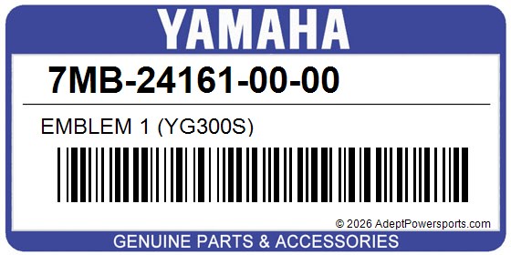 Yamaha 7MB-24161-00-00 Emblem 1 (Yg300s)