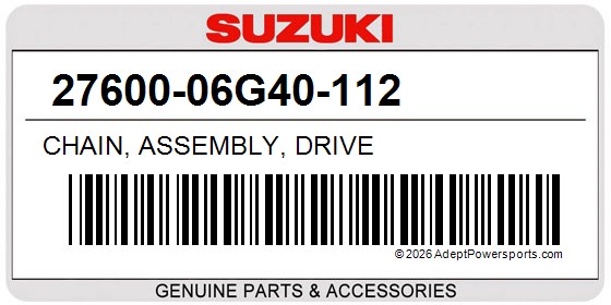 Suzuki 27600-06G40-112 Chain, Assembly, Drive