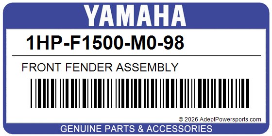 Yamaha 1HP-F1500-M0-98 Front Fender Assembly