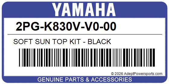 Yamaha 2PG-K830V-V0-00 Soft Sun Top Kit - Black