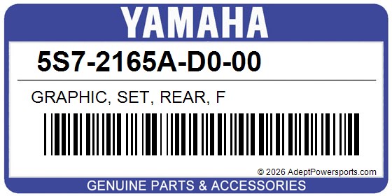 Yamaha 5S7-2165A-D0-00 Graphic, Set, Rear, F