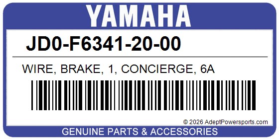 Yamaha JD0-F6341-20-00 Wire, Brake, 1, Concierge, 6A