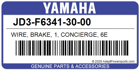 Yamaha JD3-F6341-30-00 Wire, Brake, 1, Concierge, 6E