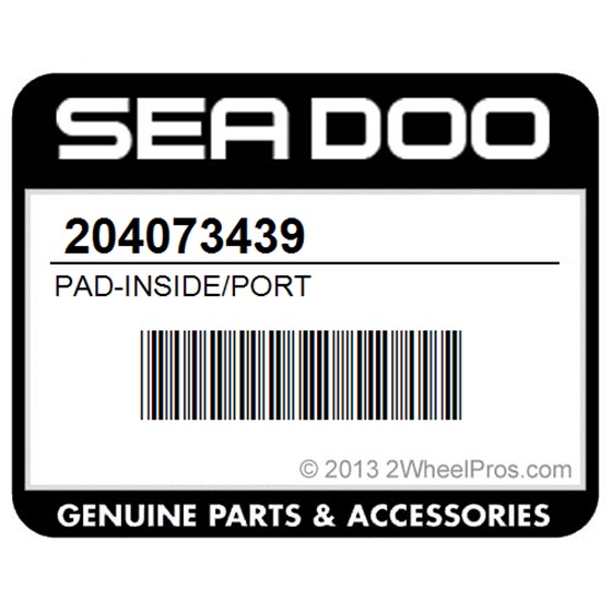 Sea-Doo 204073439 Pad-Inside/Port
